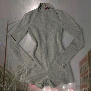 Edikted Gray Long Sleeve Romper